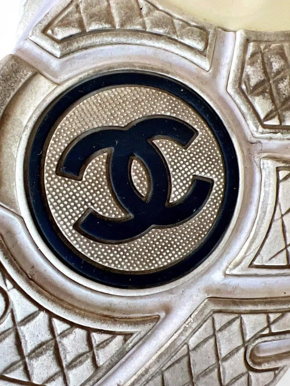 CHANEL White CC Logo Suede Leather Running Classic Sneakers    W G34360 38 1/2